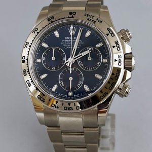 ROLEX DAYTONA 116509 WHITE GOLD BLUE NEW FULL SET